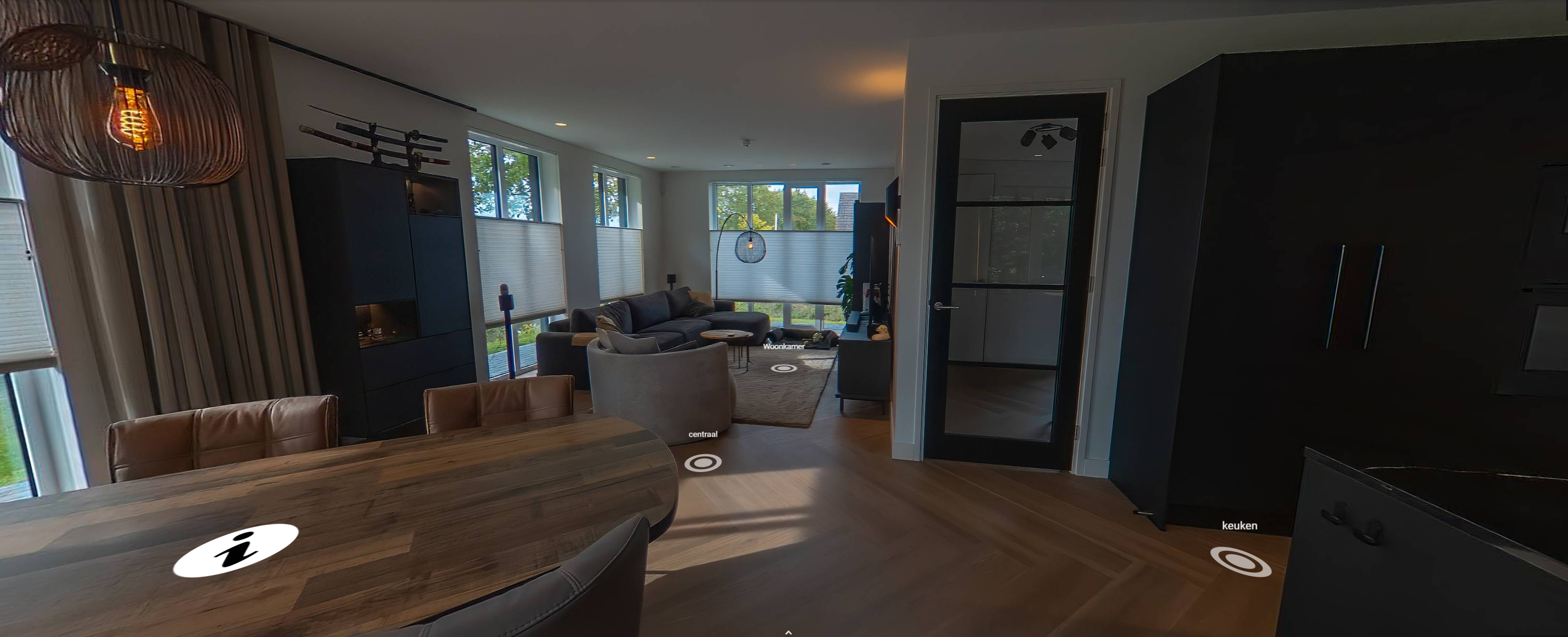 screenshot virtual tour woonkamer Logeerhuys